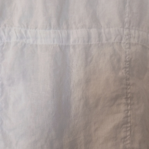 Coldwater Creek Linen Casual Chic White Jacket Drawstring - Picture 4 of 14